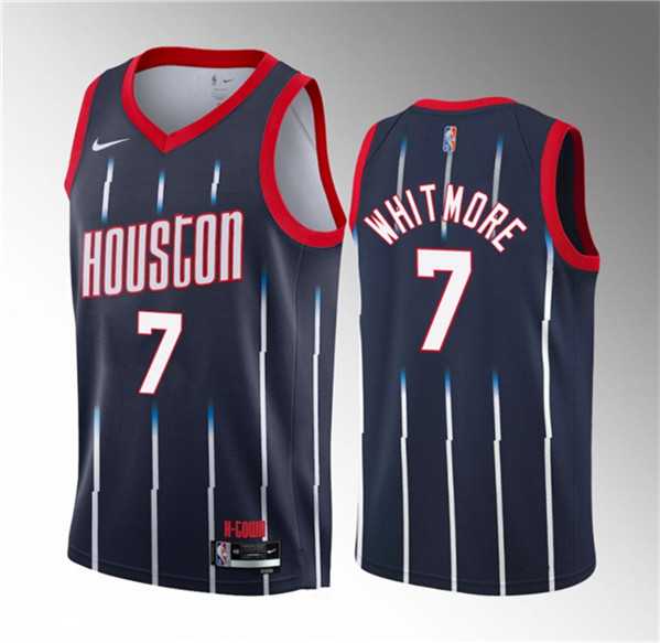 Mens Houston Rockets #7 Cam Whitmore Navy 2023 Draft Classic Edition Stitched Basketball Jersey Dzhi
